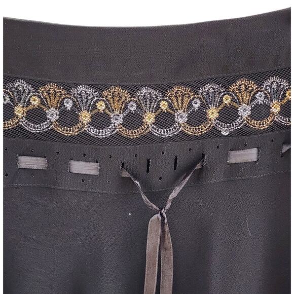 Black Lace Trim Sheer Skirt | Dark Romantic Witchy Goth Fairy Whimsy - Picture 6 of 11